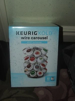 Keurig KOLD Almacenamiento de cápsulas de carrusel de alambre, plateado TOTALMENTE NUEVO Foto 1 de 2