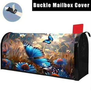 Butterfly and Flowers Mailbox Cover - Fits Standard Size Mailbox - 18 x 21" - Picture 1 of 4