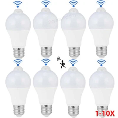 E27 LED Glühbirne Birne mit Bewegungssensor Bewegungsmelder PIR Licht Lampe - Bild 1 von 4