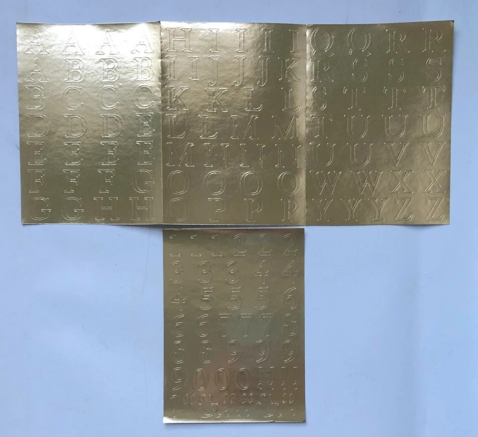 Creative Memories LARGE ABC/123 Stickers CLASSIC SILVER or GOLD or BOLD PURPLE - Image 1 of 1