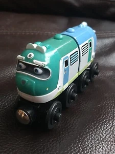 Chuggington Hoot&Toot TOMY treno ferroviario in legno legno magnetico compatibile Thomas - Foto 1 di 9