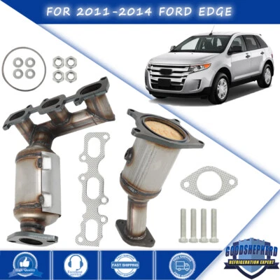 For 2011-2014 Ford Edge 3.5/3.7L Catalytic Converters Bank 1 & 2 Non Turbo Only - Image 1 of 4