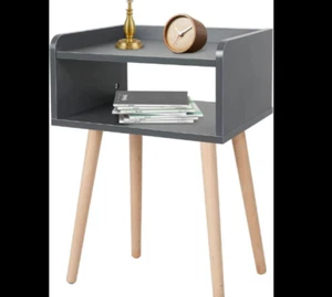 Babion Nachttisch MidCentury Modern Beistelltisch Schlafzimmer Nachttisch Stauraum klein - Bild 1 von 5