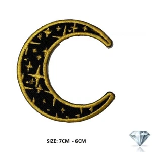 moon star embroidery patch iron sew on movie comic fashion badge - Foto 1 di 2