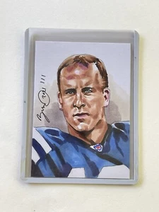 Payton Manning Indianapolis Colts NFL 1/1 original art drawn sketch card aceo rc - Picture 1 of 2