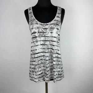 Mudd Racerback Tank Top Juniors Size XL Stripe Floral Paisley Abstract Y2K Style - Picture 1 of 12