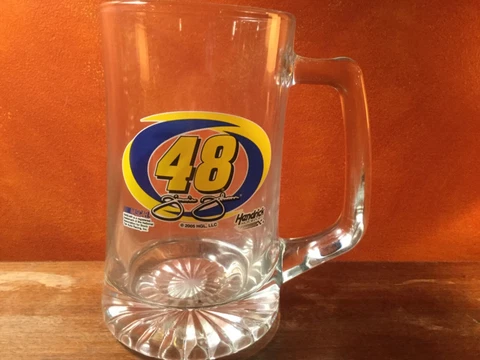 Jimmie Johnson 48 NASCAR Hendrick Motorsports Pint Glass Stein Mug Cover