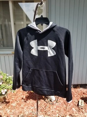 Sudadera con Capucha Under Armour Juvenil Talla Juvenil Grande Negra/Gris Coldgear Usada en Excelente Condición Foto 1 de 4