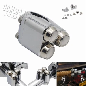 Momentary 7/8" Handlebar 3 Buttons Switch for Harley Honda BMW Bobber Cafe Racer - Picture 1 of 8