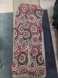 Cynthia Rowley Lounge Pants Hippy Boho Pink Blue Sz XL - Picture 1 of 12