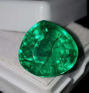 Natural Green Colombian Loose Gemstone 10.07 Ct Certified Emerald A Quality gems - Imagen 1 de 9