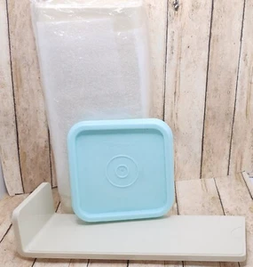 Vintage Tupperware 1829-6 Blue Lid Cheese Container NOS - Picture 1 of 4