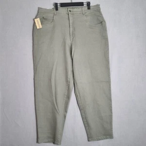 Cherokee Jeans / Trousers Stretch Plus Size 22W Green Basil Zip Fly - Picture 1 of 10