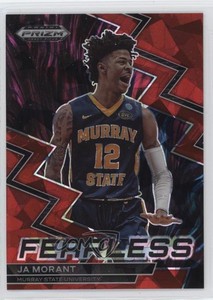 2023-24 Panini Prizm Draft Picks Fearless Red Ice Prizm Ja Morant #20