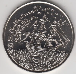 Medalla 1988 conmemoración del barco Charlotte anclado medalla KODAK 40 mm, bonita - Imagen 1 de 2