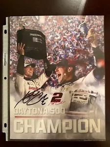 Austin Cindric Daytona 500 Autographed Team Penske Exclusive NASCAR 2022 Handout - Picture 1 of 2