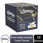 Kleenex Extra Large Compact Facial Tissues 16 Boxes or 24 Boxes
