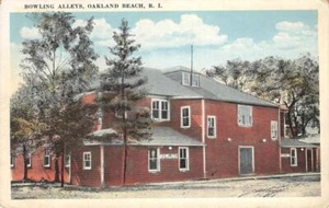 Bowlingbahnen, Oakland Beach, Rhode Island Warwick 1931 seltene Vintage Postkarte - Bild 1 von 2