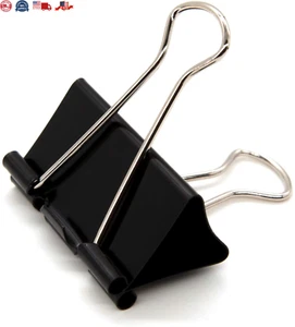 Paquete de 24 clips de carpeta grandes de 1,6 pulgadas clips de abrazaderas de papel grandes para oficina - Imagen 1 de 7