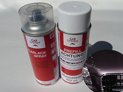 Farbspray Set a 400ml Autolack Basislack geeignet für VW LZ7L Grau Met. + Klarl - Bild 1 von 2