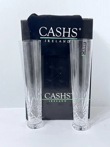 Cashs Irish Crystal Lager Pilsner Beer Glasses Annestown Ireland 10” - Picture 1 of 4