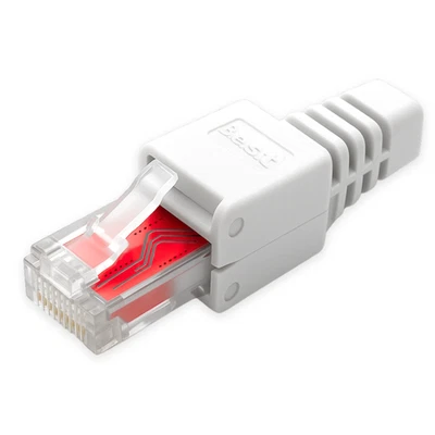 Conector LAN RJ45 CAT 5/6/7/8 montaje sin herramientas conector de red protección contra pliegues Ø - Imagen 1 de 4
