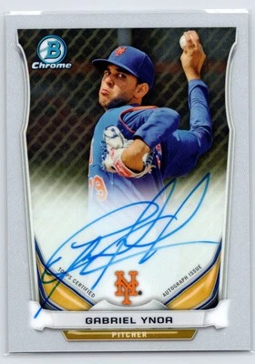 GABRIEL YNOR 2014  BOWMAN CHROME  DRAFT AUTO CARD #BCAP-GY - Image 1 of 2