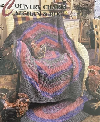 CROCHET Annie’s Afghan Quilt Club ~ “Country Charm Afghan And Rug” ~ PATTERN ~ - Image 1 of 2