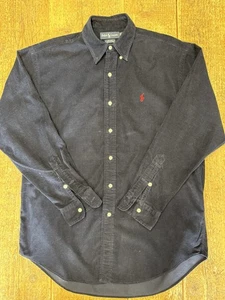 Ralph Lauren Poloshirt Shirt Cord Samt Rippen Gr. M dunkelblau Country - Bild 1 von 10