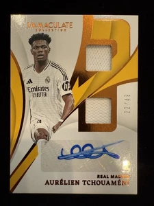 2024-25 Immaculate Soccer Aurelien Tchouameni Auto 22/49 Dual Patch Autograph  - Picture 1 of 2