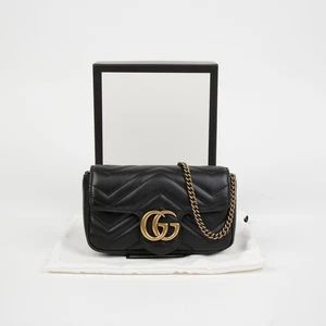Gucci GG Marmont Super Mini Chain Crossbody Bag 476433 147428482 - Picture 1 of 14