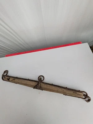 Antique Yoke For Barn Decor 30" Wood Metal Harness  - Image 1 of 4
