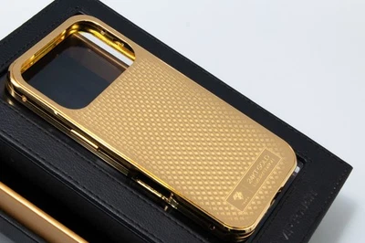 FUNDA MAGNÉTICA SERIE 17 "PASOS" ORO 24K PERSONALIZADA VIP Foto 1 de 4