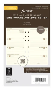 Filofax Kalender Personal Wochenkalender 1 Woche auf 2 Seiten cotton - Bild 1 von 24