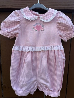 Vintage Baby B’gosh One Piece Pink & White Bubble Romper 24 M USA - Image 1 of 4