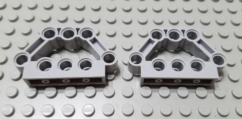 LEGO Lot of 2 Light Bluish Gray 1x5x3 Technic Mindstorms Connector Blocks - Image 1 of 1