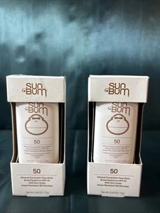 2 - SUN BUM SPF 50 MINERAL FACE STICK SUNSCREEN EXP 03/2026. ( Lot Of 2 ) - Picture 1 of 2