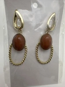 D'Bello Fashion Gold Color Pierced Earrings Oval…100 - Picture 1 of 12