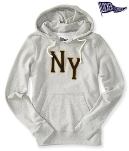 Aeropostale - Locker Stock NY Pullover Sweatshirt Hoodie, LT HTHR GREY, L & XL - Picture 1 of 1