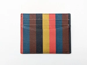 Cartera Paul Smith - Nuevo con etiquetas Firma Rayas Brillantes Portatarjetas de Crédito Estuche PVP: £140 - Imagen 1 de 6