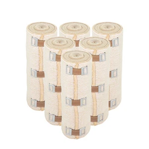 GT Organic Cotton Elastic Bandages Body Wrap With Clips Latex-Free USA Made - Picture 1 of 23