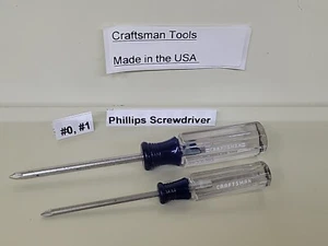 Craftsman Screwdriver Set  #0 #1 Phillips 41293 41294 New Old Stock USA - Picture 1 of 13