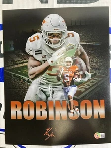 Bijan Robinson signiert individuell 11x14 UT Texas Longhorns Foto Beckett BAS COA - Bild 1 von 4