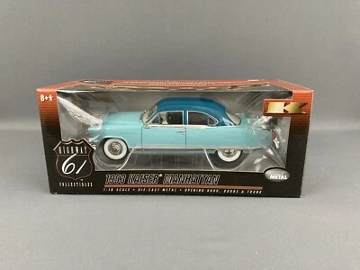 Highway 61 DCP 1953 Kaiser Manhattan 2dr Sedan 1/18  Diecast Cerulean/Satin Blue - Image 1 of 4