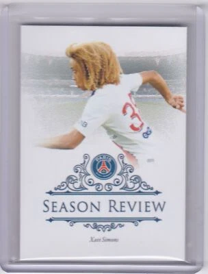 2021 Futera Unique Paris Saint-Germain Season Review Blue #15 Xavi Simons 7/9 - Image 1 of 2