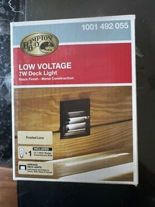 Hampton Bay Low Voltage 7-watt Deck Light Black Finish Metal Construction - Picture 1 of 2