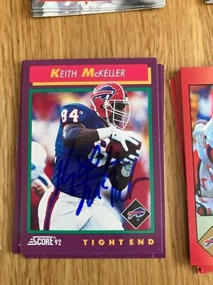 Buffalo Bills Keith McKeller signed 1992 Score Card - Image 1 of 2