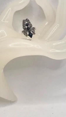 ARGENTO  E ONICE ANELLO VINTAGE - Immagine 1 di 4