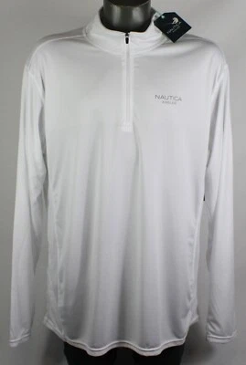 NWT Nautica Angler White 1/4 Zip UPF 50+ Ultracool Fisherman Shirt Mens XXL - Image 1 of 4