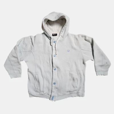 复古 SouthPole 连帽夹克标志纽扣卡扣男孩 L 街头滑板 Y2K — 第 1/4 张图片